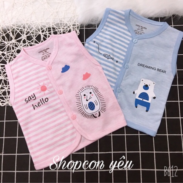 Áo Gilê Cho Bé Yêu Chất Coton Nỉ Cao Cấp