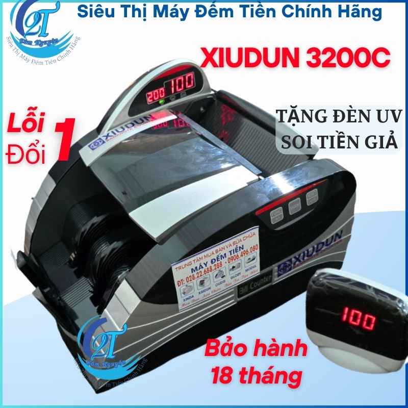 Máy đếm tiền mini Xiudun 3200A . Máy đếm tiền nhỏ gọn.Đếm được các loại tiền catton, polymer, ngoại tệ