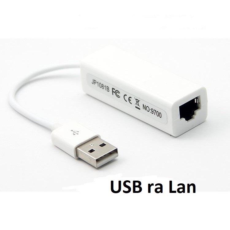 Cáp chuyển đổi usb to lan 2.0 cổng mạng lan rj45