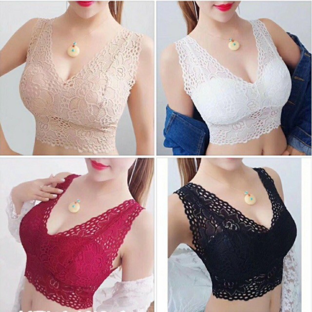 Áo bra đệm ngực ren hoa k121
