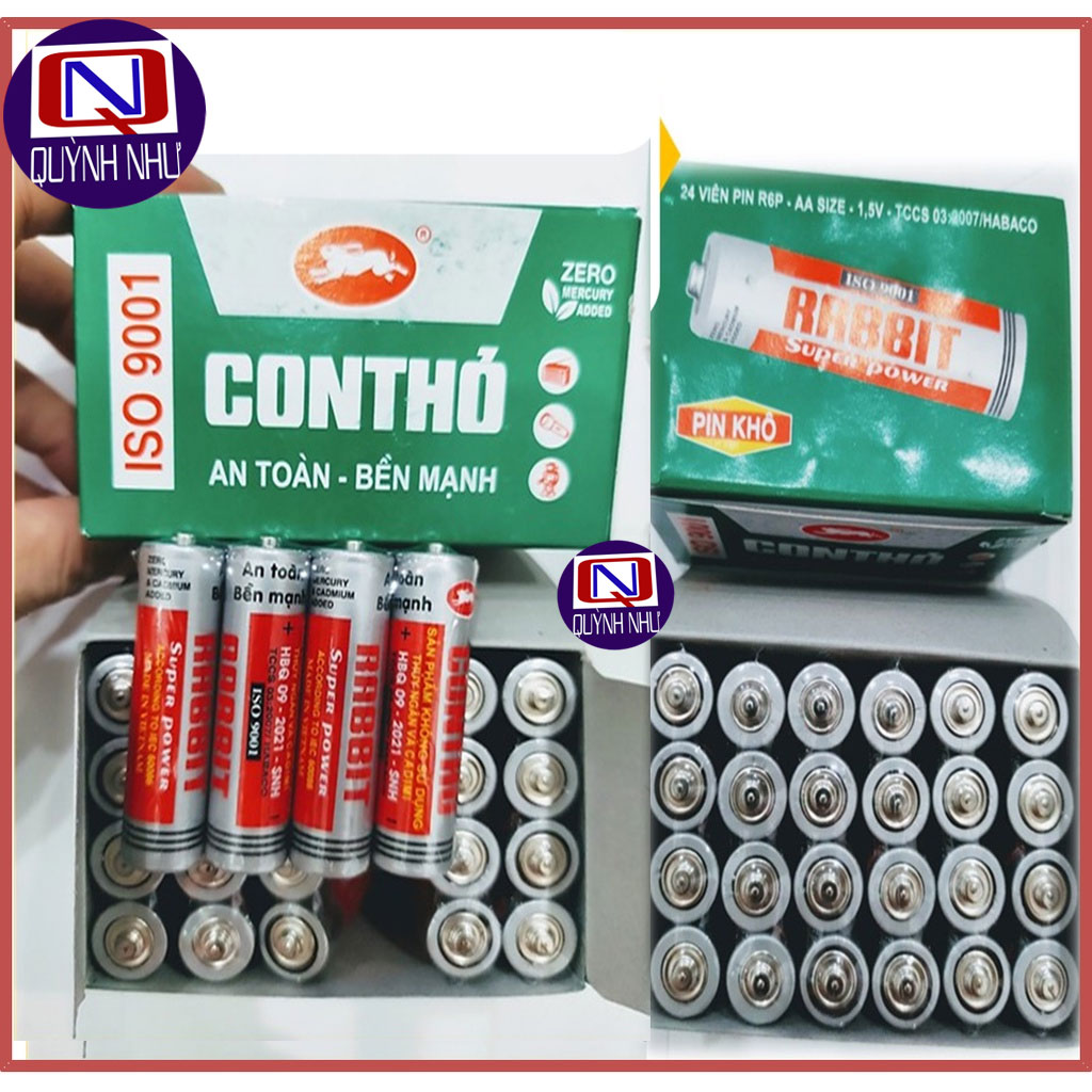Hộp 24 viên pin aa con thỏ