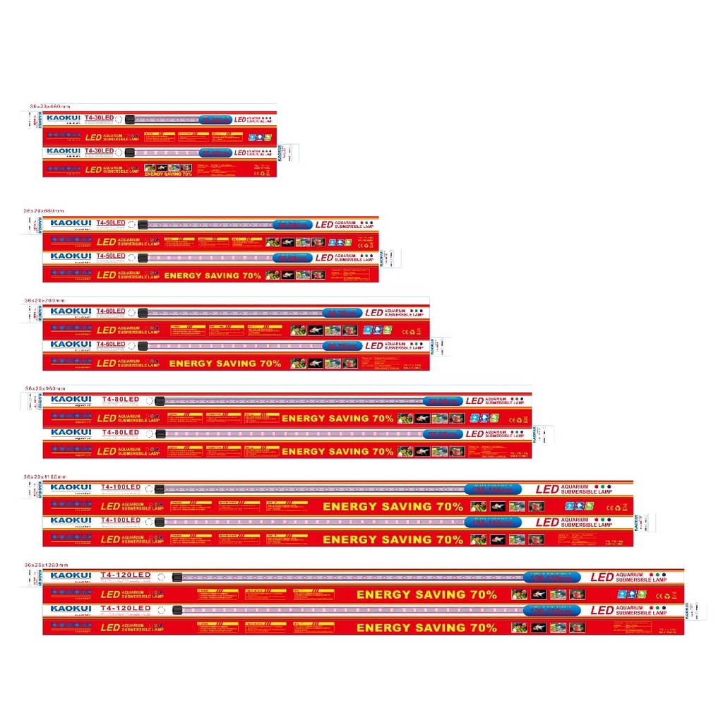 Đèn Led Chìm 2 Hàng Kaokui Siêu Đẹp Cho Bể Cá