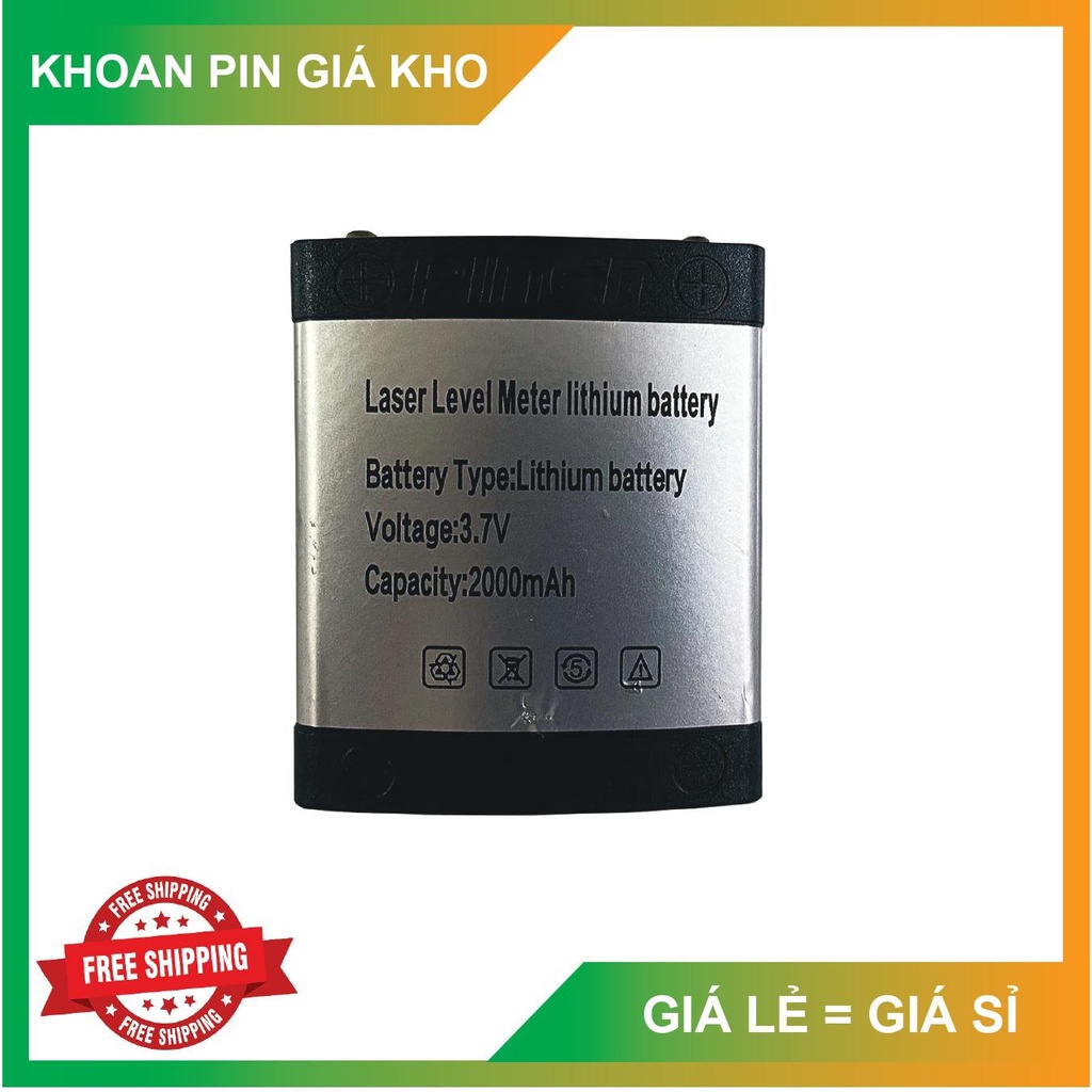 Pin máy bắn cốt, máy cân bằng laser 5 tia 3.7v - 4,2v, pin laser nhỏ