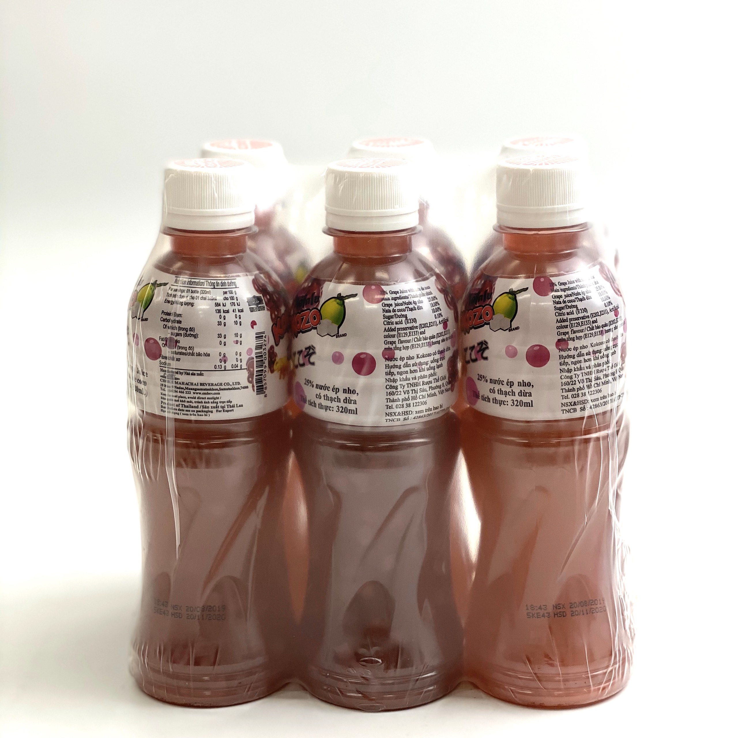 Nước ép KOKOZO nho lốc 6 chai