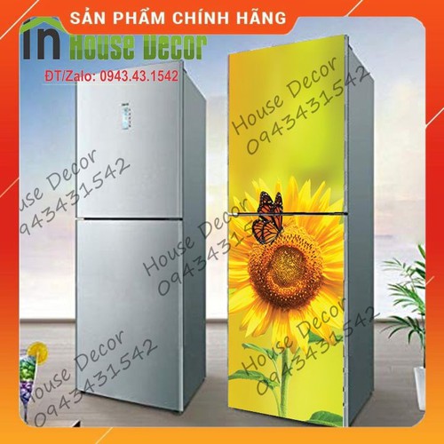 Decal dán trang trí tủ lạnh hoa hướng dương - MS 77