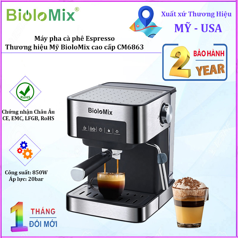 Máy pha cà phê Espresso BioloMix CM6863 - Khay hứng nước nhỏ giọt có thể tháo rời