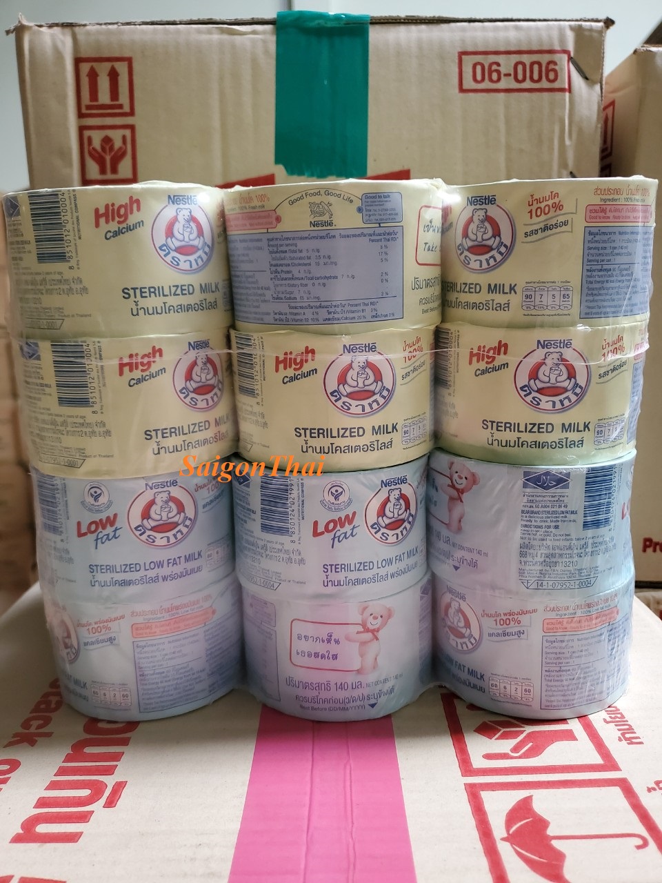 SGT Lốc sữa gấu Nestle màu Xanh, màu Vàng chính hãng Thái Lan
