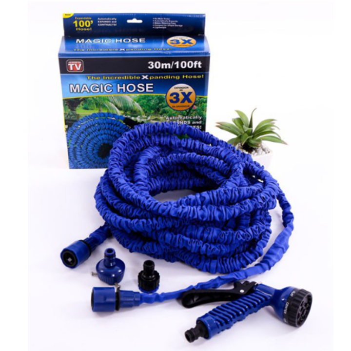 Vòi xịt nước dãn nở 30m rửa xe, tưới cây cực tiện ích, vòi xịt nước giãn nở thông minh magic hose 30m cao cấp - rẻ vô đối