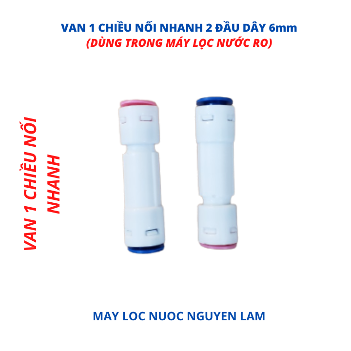 Van 1 chiều nối nhanh 2 đầu dây 6mm