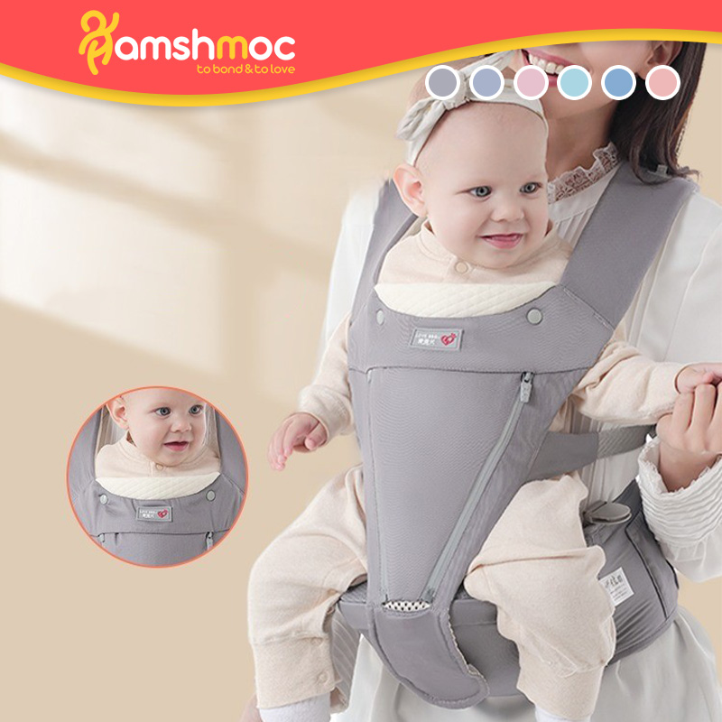 HamshMoc 0-36 Months 2 In 1 Baby Carrier Backpack Ergonomic Breathable Baby Sling Carrier Free Hand Detachable for Infant Baby Toddler Outdoor Travel Sleeping