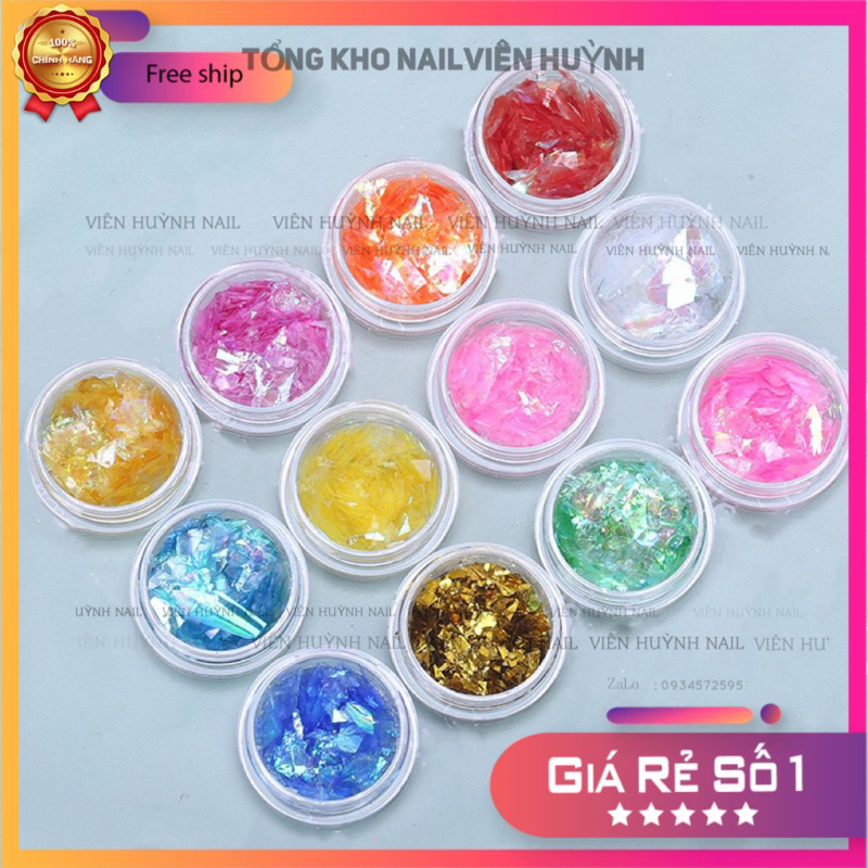 Set 12 hũ giấy nhũ làm ẩn , trang trí móng