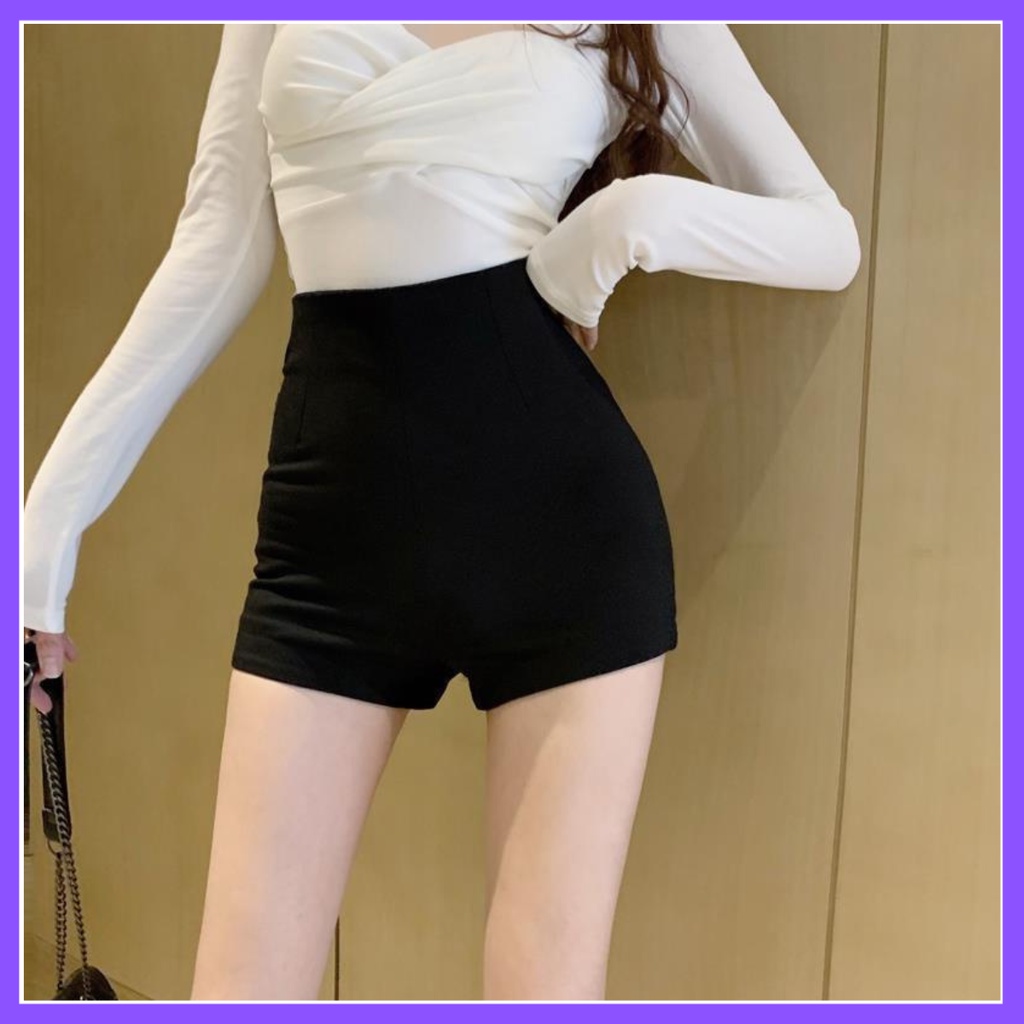 Quần short dance,quần đùi cạp cao dáng ôm dễ phối đồ
