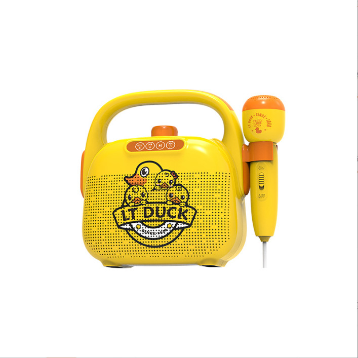 G. Duck Vịt Màu Vàng Máy Hát Âm Thanh Bluetooth Hát Karaoke Đồ Chơi Trẻ Em Microphone Micro, Loa Hát Karaoke