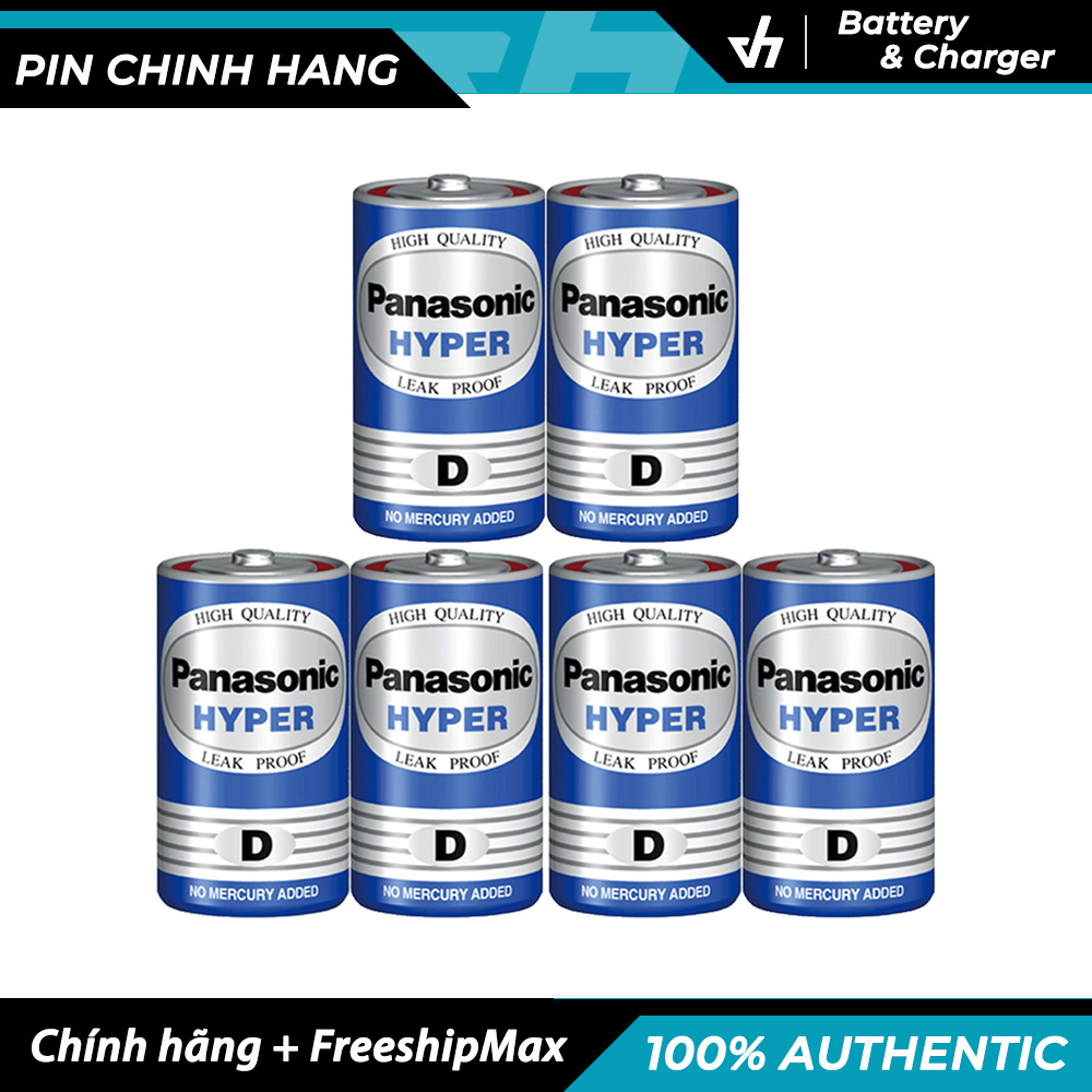 6 viên pin d panasonic r20ut - pin đại d 1.5v không chảy nước