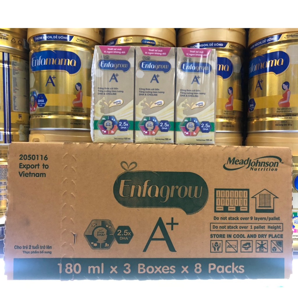 Thùng 8 lốc sữa bột pha sẵn Enfagrow 180ml, sản phẩm tốt, chất lượng cao, cam kết như hình, độ bền cao, xin vui lòng inbox shop để được tư vấn thêm về thông tin