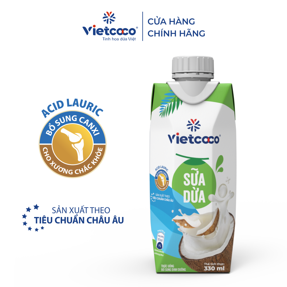 Nước dừa truyền thống vietcoco hộp giấy - 330ml