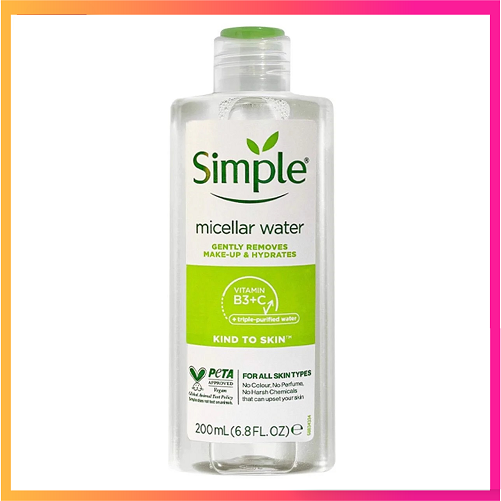 [Mẫu Mới] Nước Tẩy Trang Simple Micellar Cleansing Water 200ml