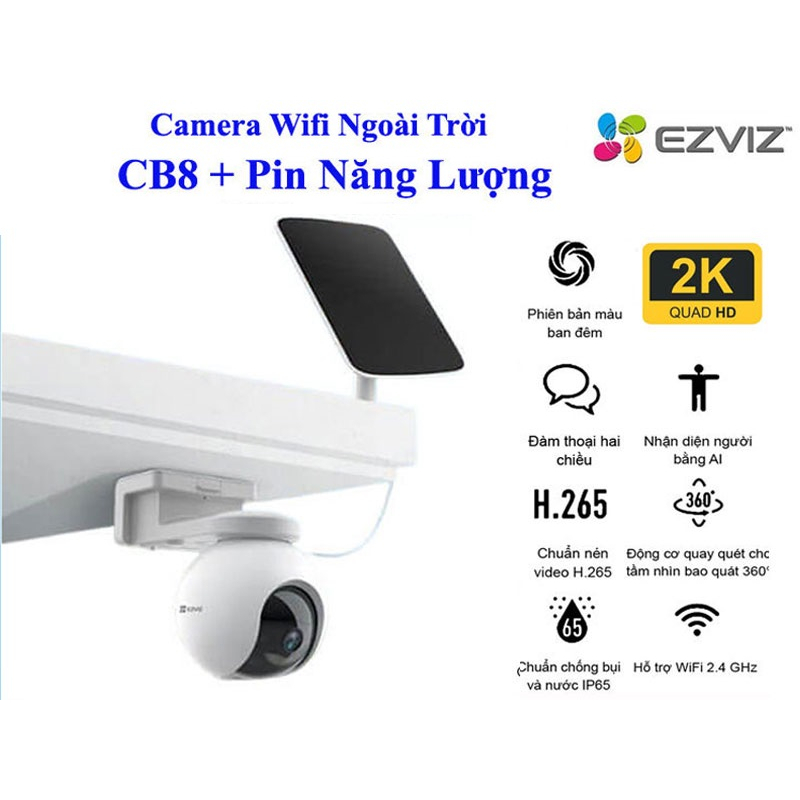 Camera Wifi Ezviz Dùng Pin Sạc CB8 3MP, Camera BC1C, CB3, BC2, BM1