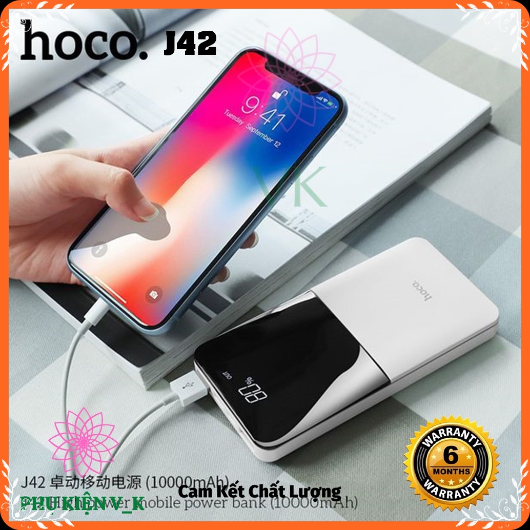 (Giá Hủy Diệt) Pin sạc dự phòng Hoco 4 cổng J42 10000Mah