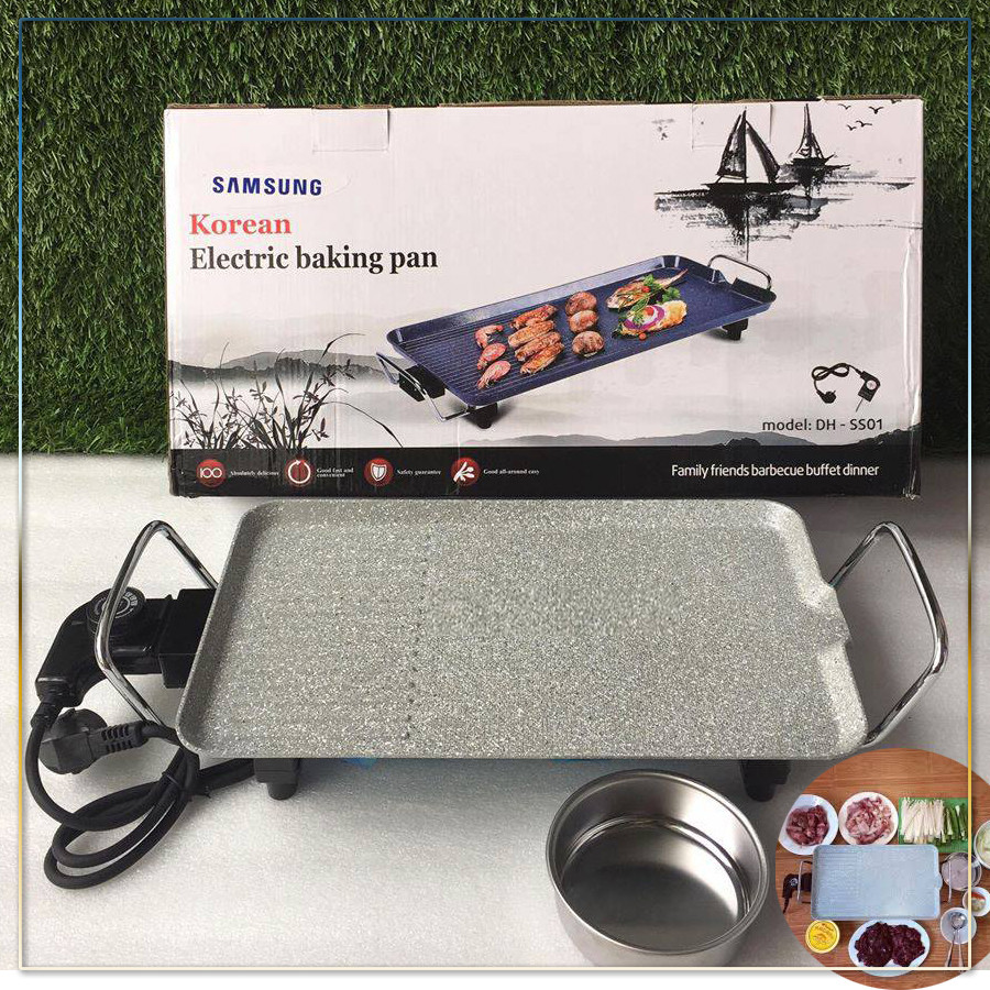 Bếp nướng điện samsung dh-ss01 mặt vân đá gang nguyên khối - sự lựa chọn tuyệt vời cho những bữa tiệc gia đình