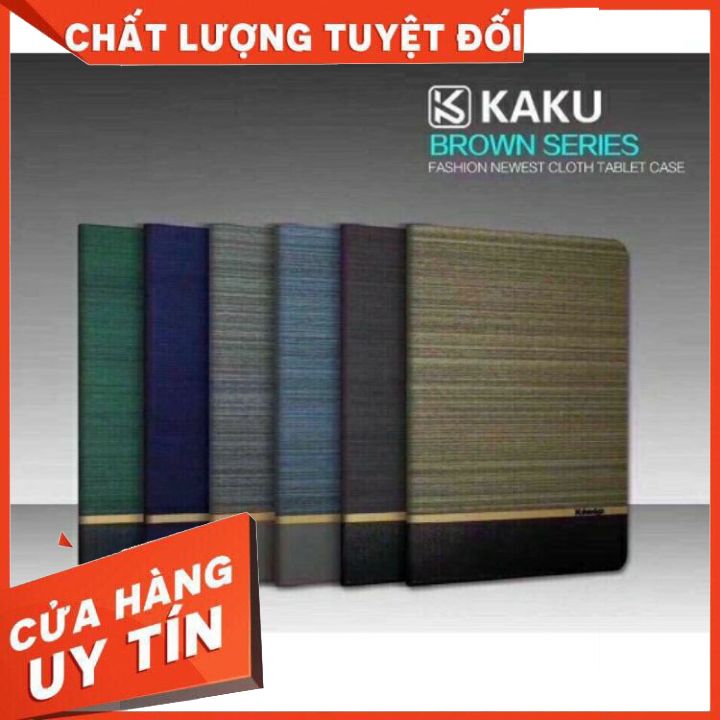 Bao da ipad kaku phối vân da & vải dù ipad mini 1/2/3/4/5/ ipad2/3/4/ air/ air 2/ gen 6 2017/ 2018