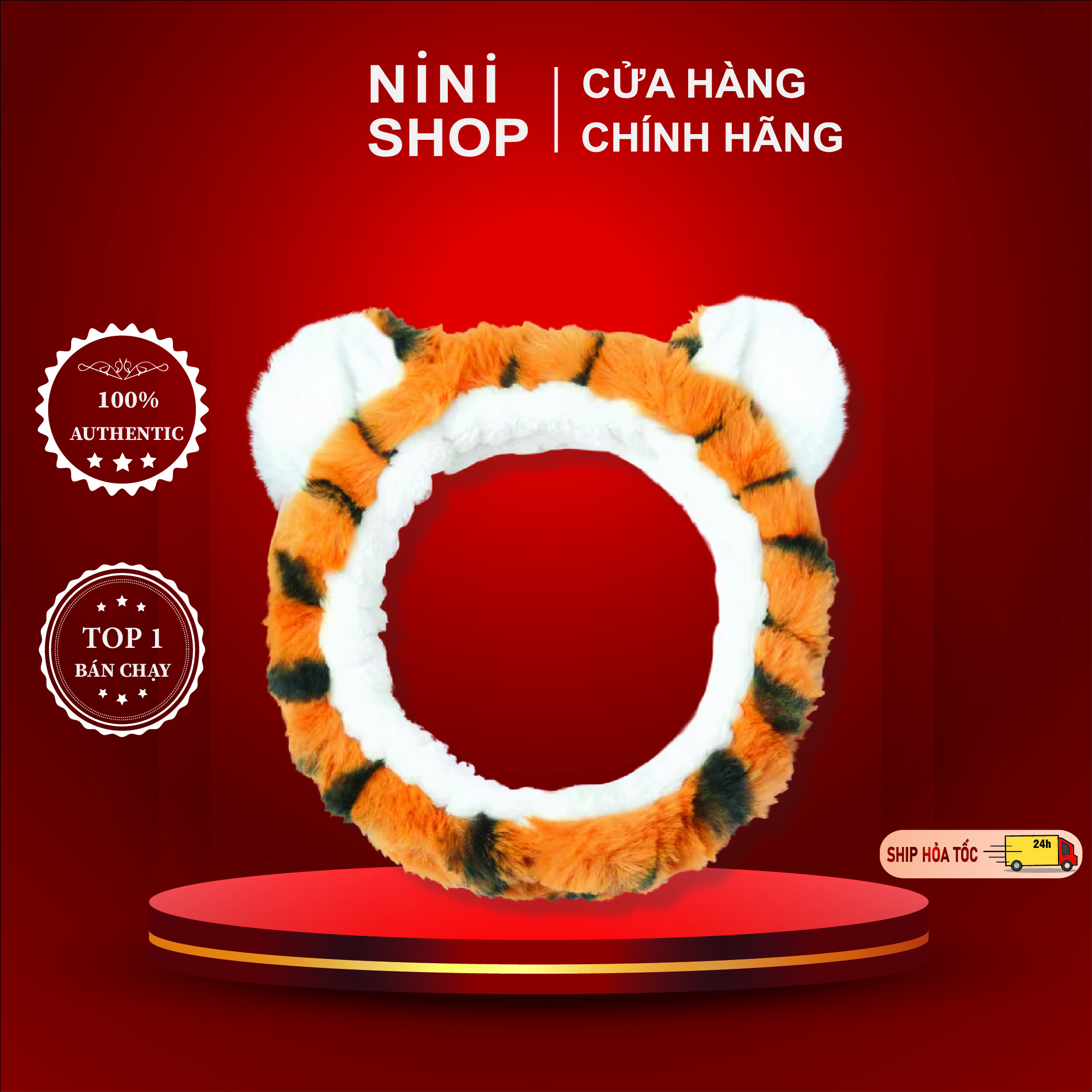 Băng Đô Rửa Mặt I DEW CARE Face Wash Headband Tiger – Băng Đô Tai Hổ Dễ Thương - ninishop
