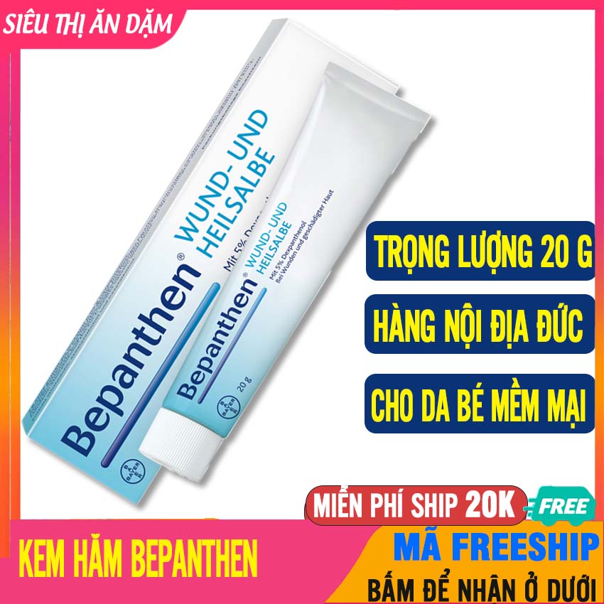 Kem Chống Hăm Bepanthen Chống Hăm Tã Cho Bé (20g), Dịu Nhẹ, Mát, Không Kích Ứng - Kem Chống Hăm Tã Cho Trẻ Sơ Sinh, Kem Chống Hăm Bepanthen, Kem Hăm Cho Bé, Kem Ham Cho Be, Kem Ham Ta- Kem Hăm Bepanthen - 1580241888