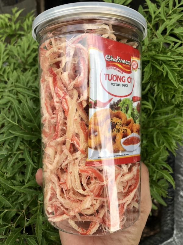 Hộp 250Gr Mực hấp nước dừa xé cay loại ngon TGMS24H