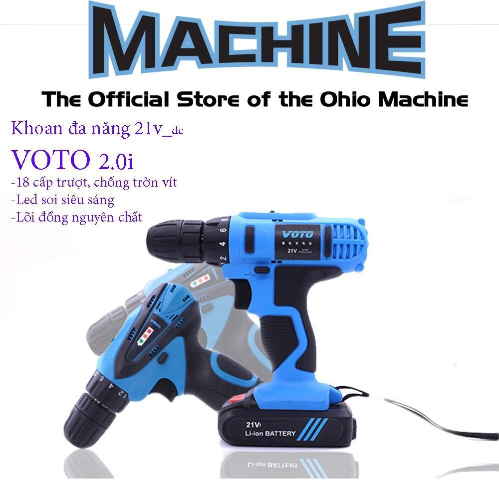 Máy khoan giá rẻ, máy khoan pin, máy khoan vặn vít dùng pin, máy khoan pin voto 21v cao cấp, thiết kế nhỏ gọn dễ mang theo khi làm việc, bh 12 tháng toàn quốc