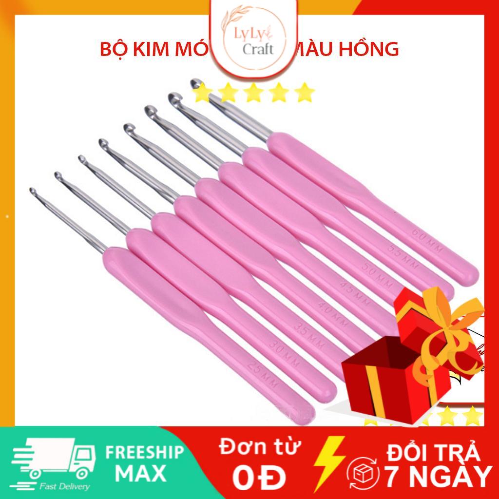Bộ kim móc len sợi to size từ 2.5mm - 6mm dành cho người mới bắt đầu, Bộ dụng cụ len sợi đan móc tiêu chuẩn