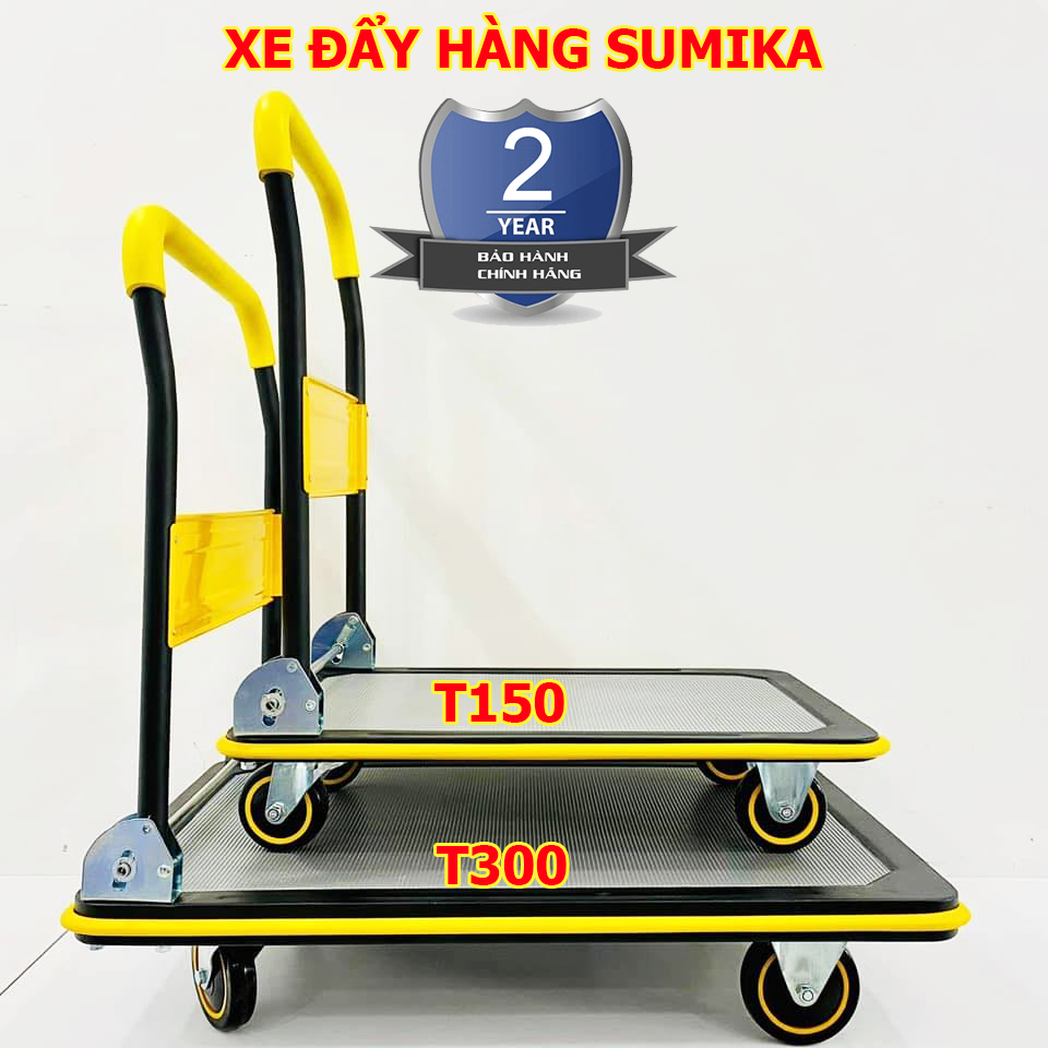 Xe đẩy hàng cầm tay gấp gọn đa năng SUMIKA T150 - SUMIKA T300, Khung thép sơn tĩnh điện,Tải trọng 300kg