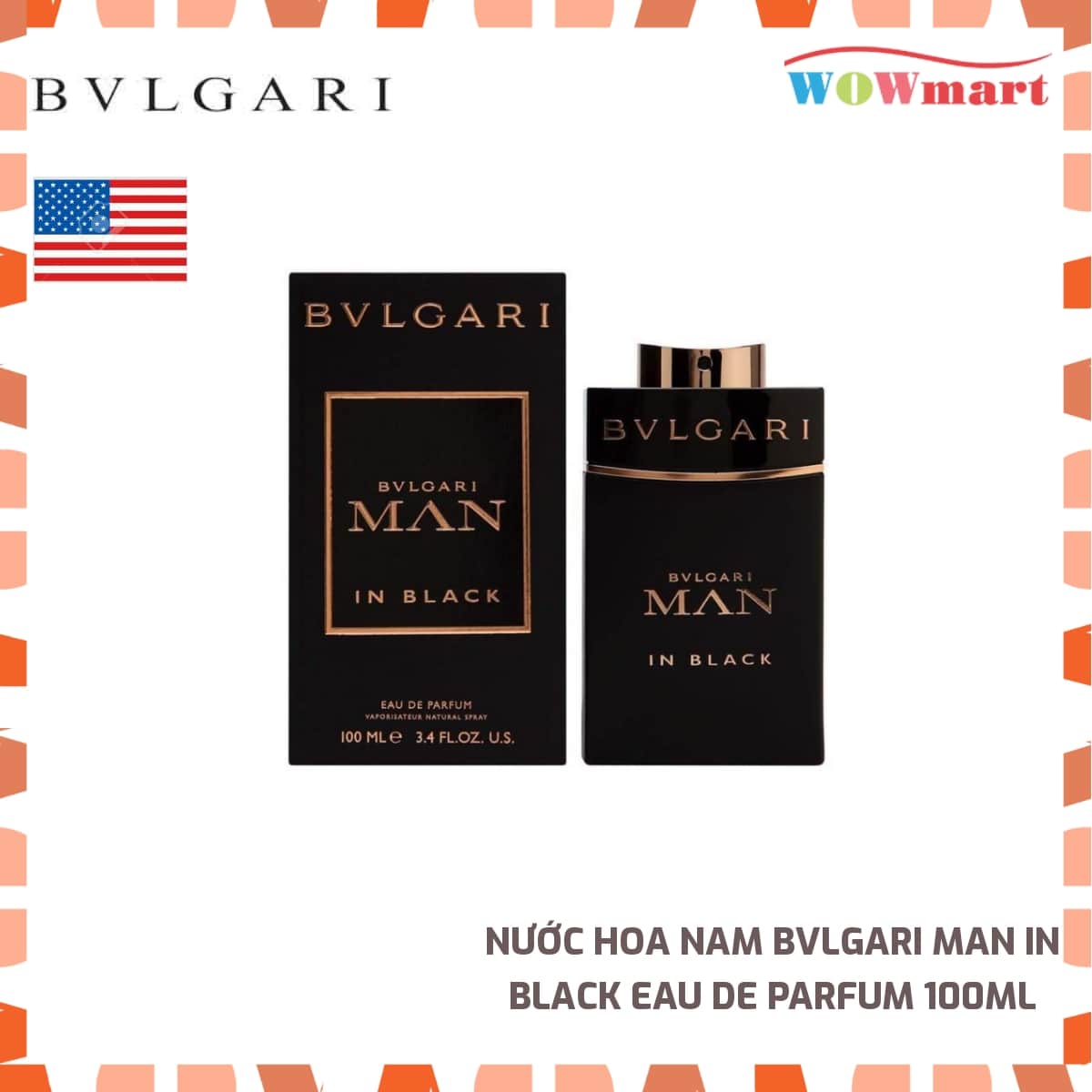 Nước hoa nam bvlgari man in black eau de parfum 100ml - mỹ