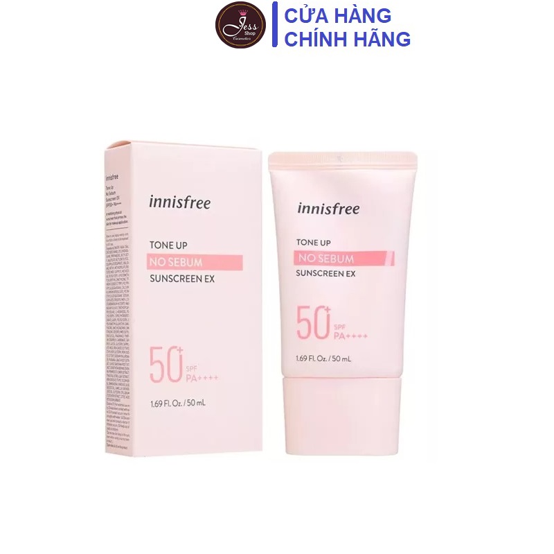 [Mẫu mới] Kem Chống Nắng Kiềm Dầu Và Nâng Tông Da Innisfree Tone Up No Sebum Sunscreen SPF50+ PA++++ 50ml