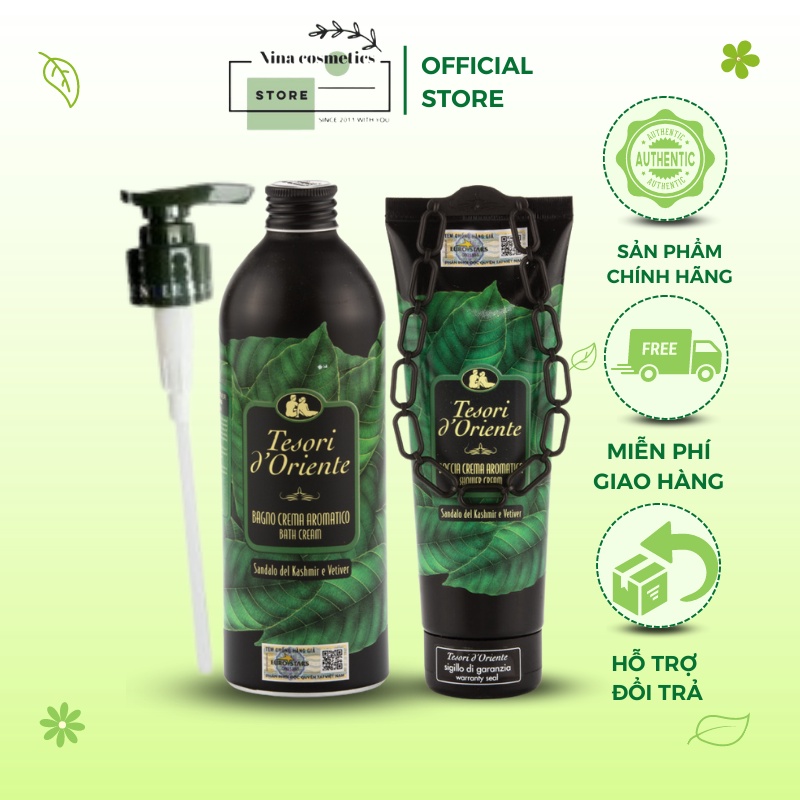 Sữa tắm xích nước hoa tesori gỗ đàn hương 250ml - 500ml