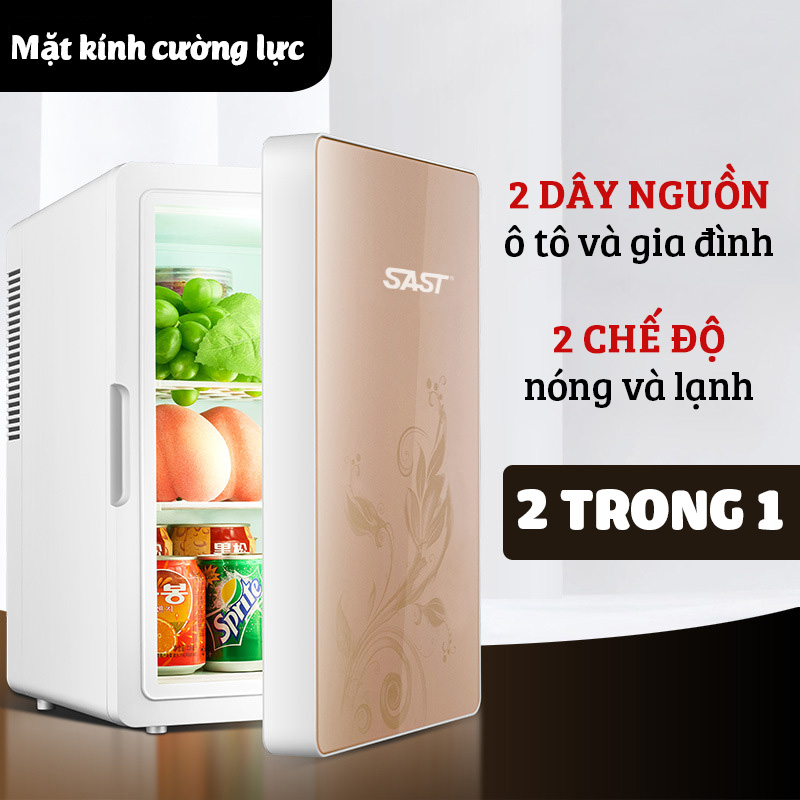 Tủ lạnh mini 16 lít SAST ST16L 2 chế độ làm lạnh hâm nóng cho gia đình và trên ô tô
