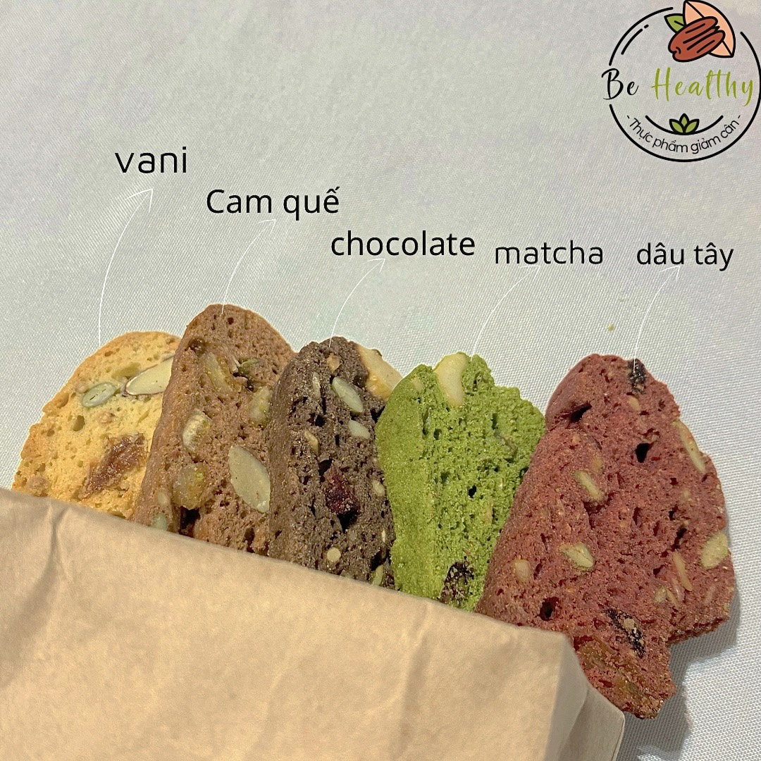 Bánh Biscotti giảm cân ăn kiêng không đường ăn vặt healthy giảm cân