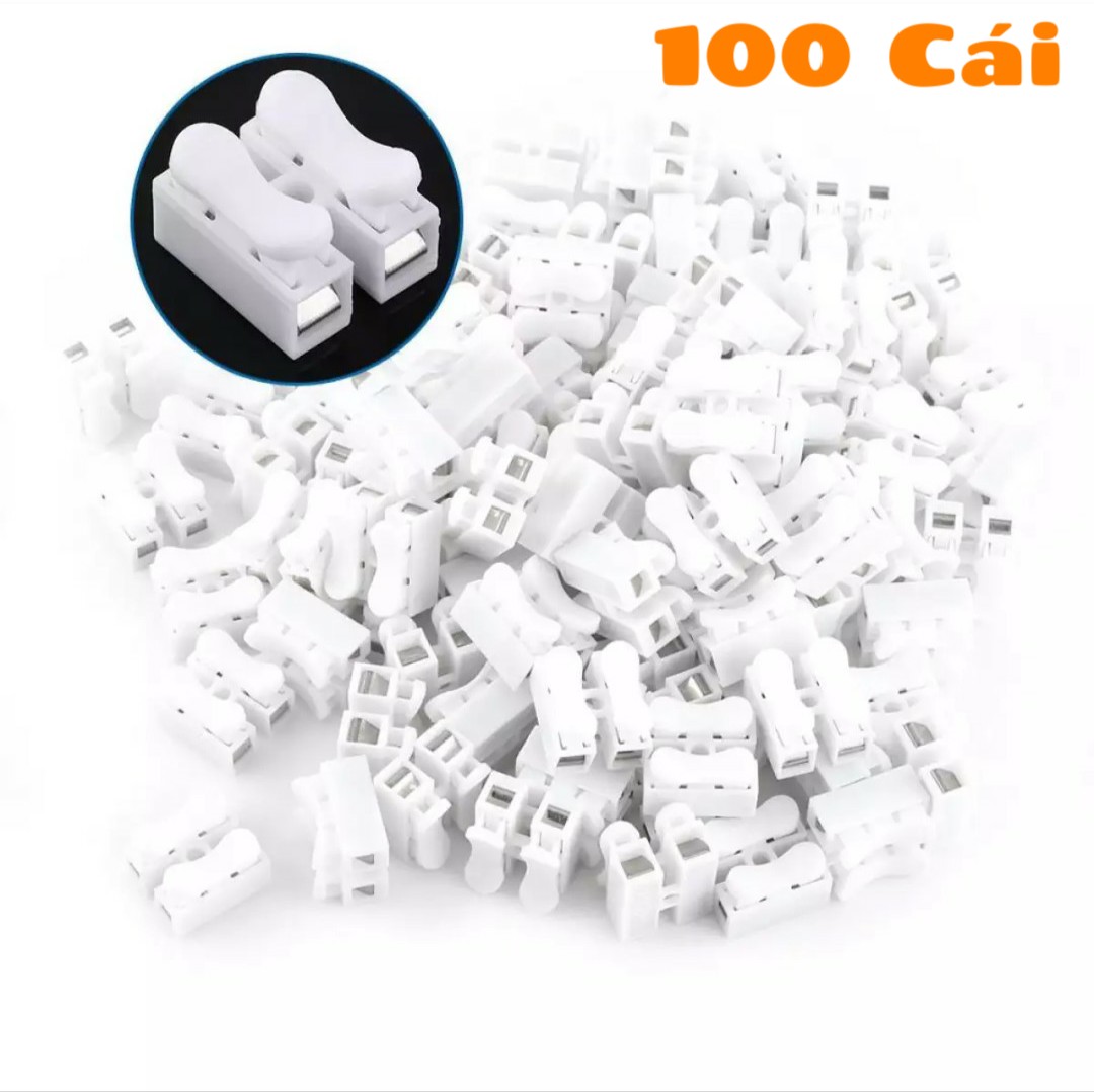 Bộ 50- 100 Cút Nối Nhanh Dây Điện (domino kẹp) CH-2 Chống Cháy
