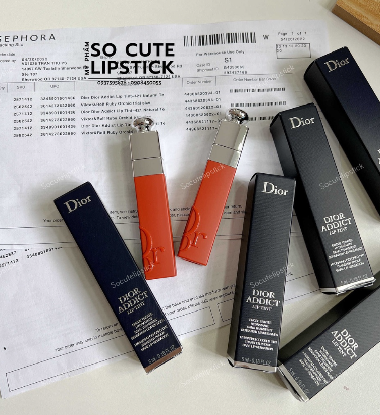 Son d.ior addict lip tint tattoo 421 - 351- 251 - 561 - 651 - 541 - 771 - 491 tester unbox