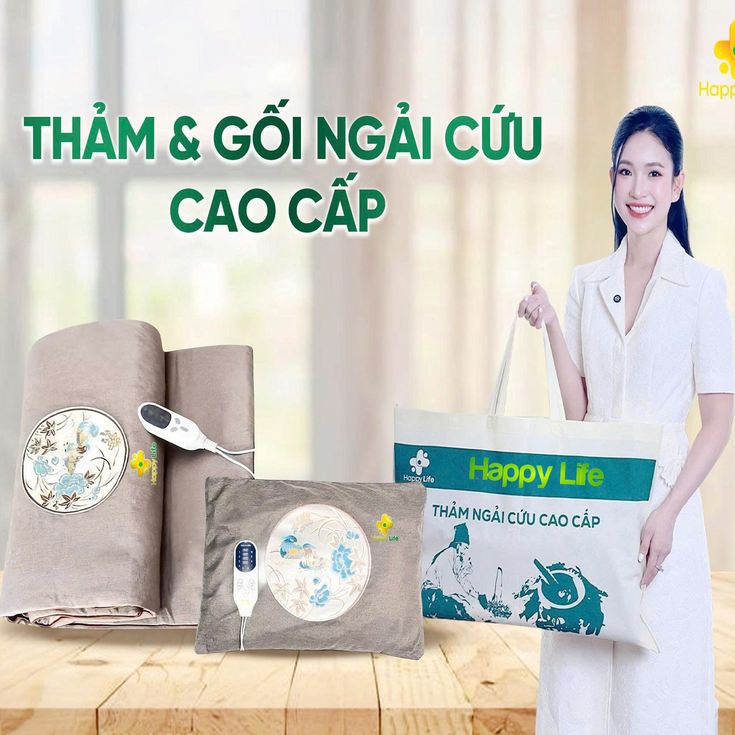  Bảo hành 12 tháng- Conbo Gối và Thảm ngải cứu đông y điện 150 x60 cm nệm hỗ trợ cải thiện sức khỏe ,làm ấm giảm đau mỏi xương khớp  giúp giấc ngủ sâu giảm căng thẳng và giữ ấm cơ thể trong mùa lạnh 