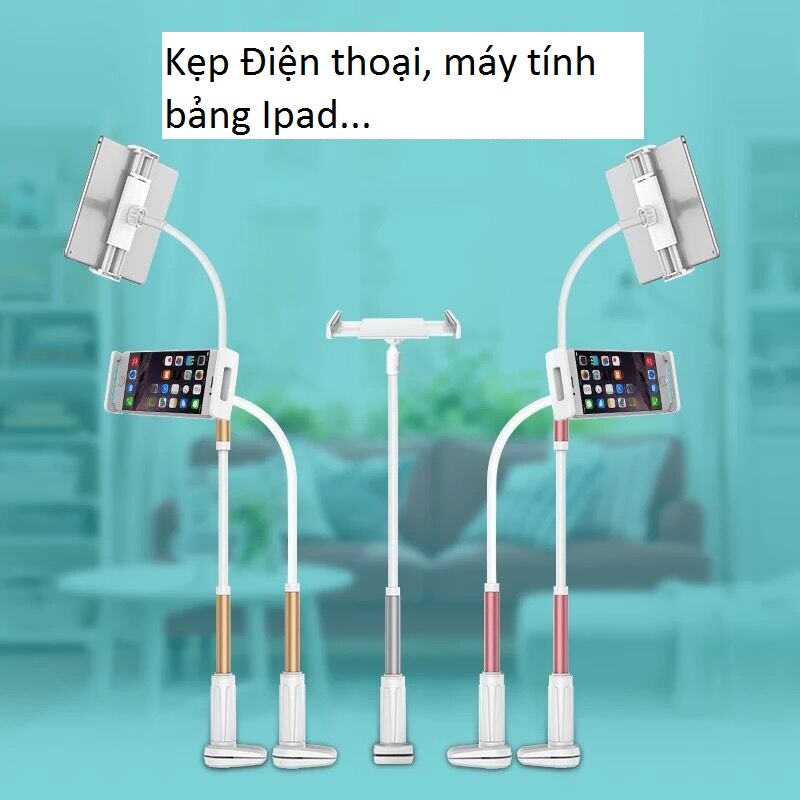 Giá đỡ kẹp điện thoại, ipad xem fiml đầu giường chắc chắn tiện dụng