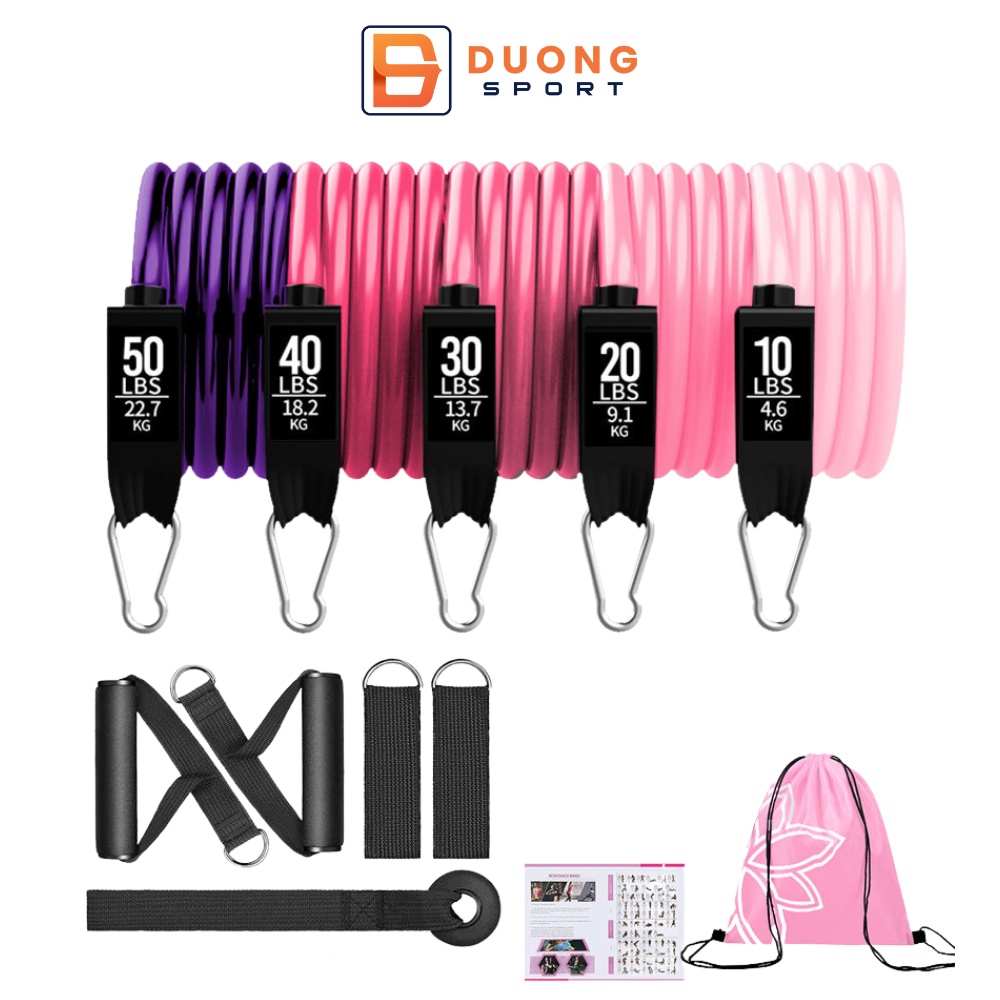 Bộ 5 Dây Ngũ Sắc Tập Full Body - Dụng Cụ Tập Gym