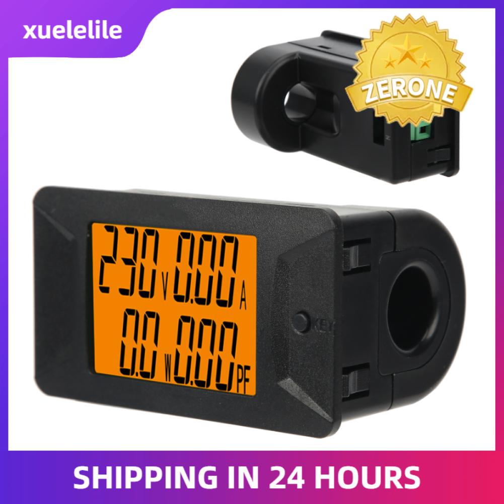 xuelelile PZEM-028 Đồng Hồ Kỹ Thuật Số AC, Vôn Kế, Ampe Kế Máy Đo Hệ Số Công Suất 0 ~ 100A/400V AC110-220V