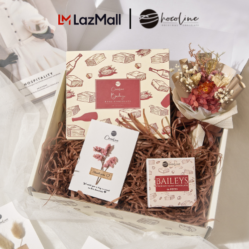 Phần Quà Socola Tươi - Gift Set 1 ( 1 Fullsize, 1 Minisize, Thiệp, Hoa Khô, Túi Giấy) - Quý Khách đặt hàng, Chocoline sẽ gọi lại tư vấn vị phù hợp nhé!