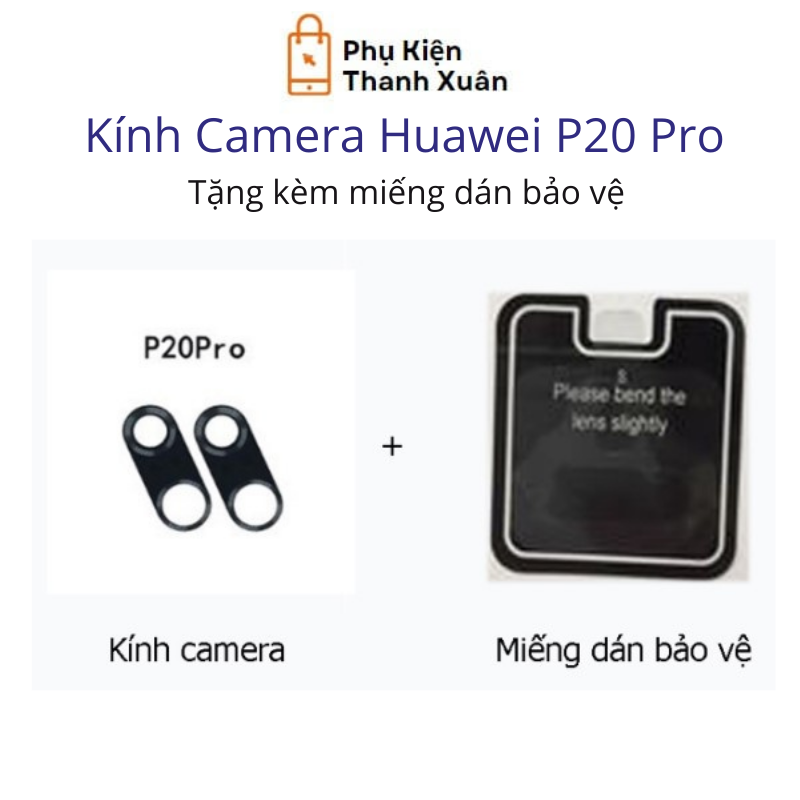Kính camera sau Huawei P20 Pro - Tặng kèm miếng dán bảo vệ