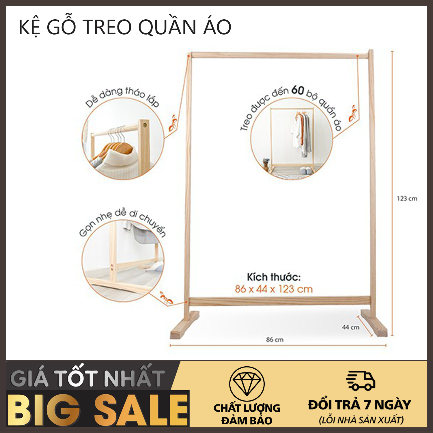 [BRAND NEW] Kệ treo quần áo, Kệ treo quần áo chữ A, Kệ gỗ treo quần áo chữ A -Giá treo quần áo bằng gỗ chữ A, phụ kiện phòng ngủ. giá treo đồ, kệ treo đồ
