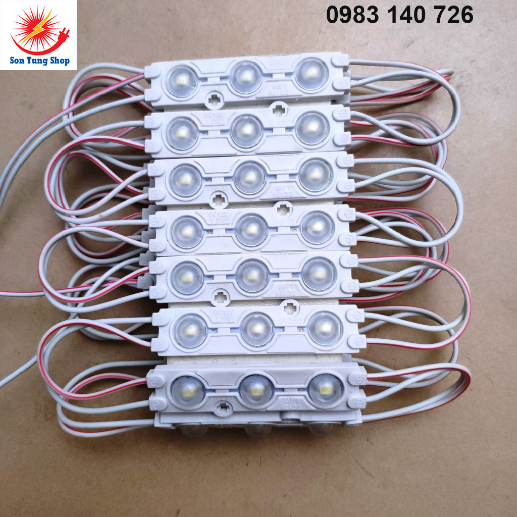 Led 3 mắt lồi samsung, 12v, chống nước, vỉ 20 thanh