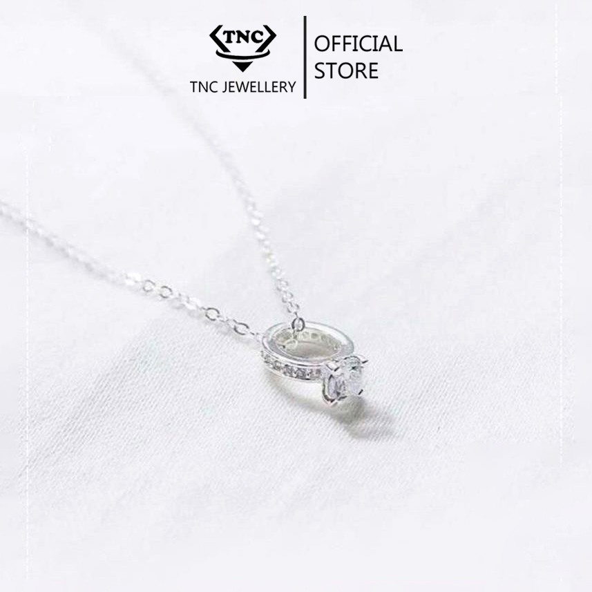 Vòng cổ bạc, dây chuyền bạc mặt chiếc nhẫn tnc jewellery