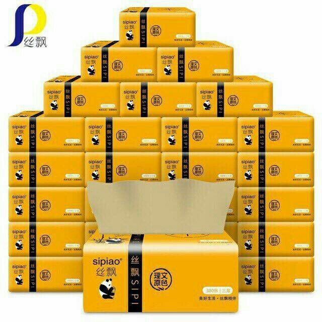 Combo 4 g&oacute;i giấy ăn gấu tr&uacute;c sipao