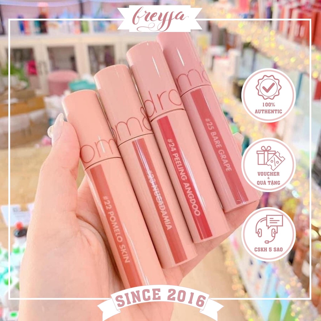 Son tint lì romand juicy lasting tint màu 24, bare juicy lasting 2021