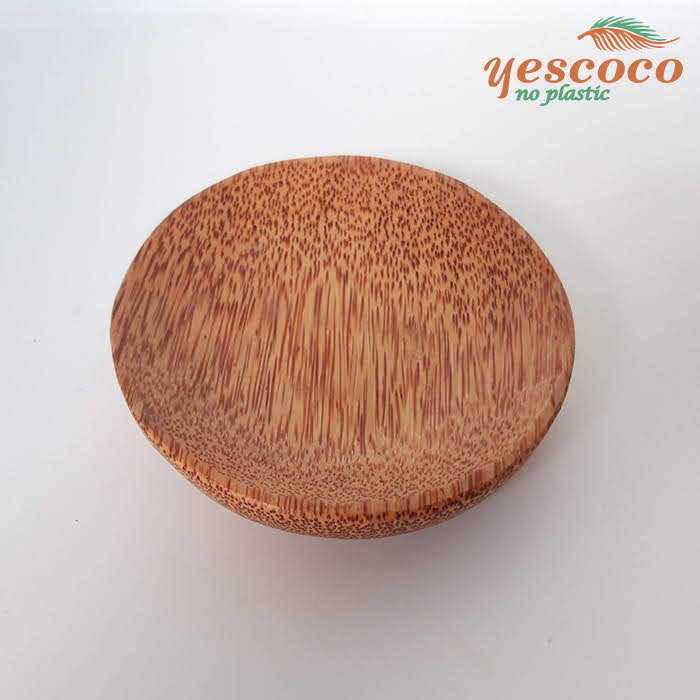 Dĩa gỗ dừa tròn 12 cm đựng mứt tết | yescoco xưởng sản xuất